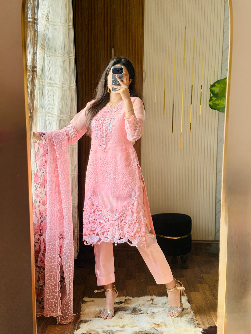 ORGANZA FANCY COLLECTION 3PCS (BABY PINK)