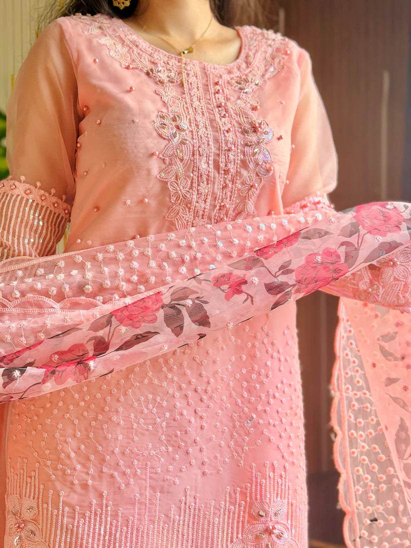 ORGANZA FANCY COLLECTION 3PCS (BABY PINK)