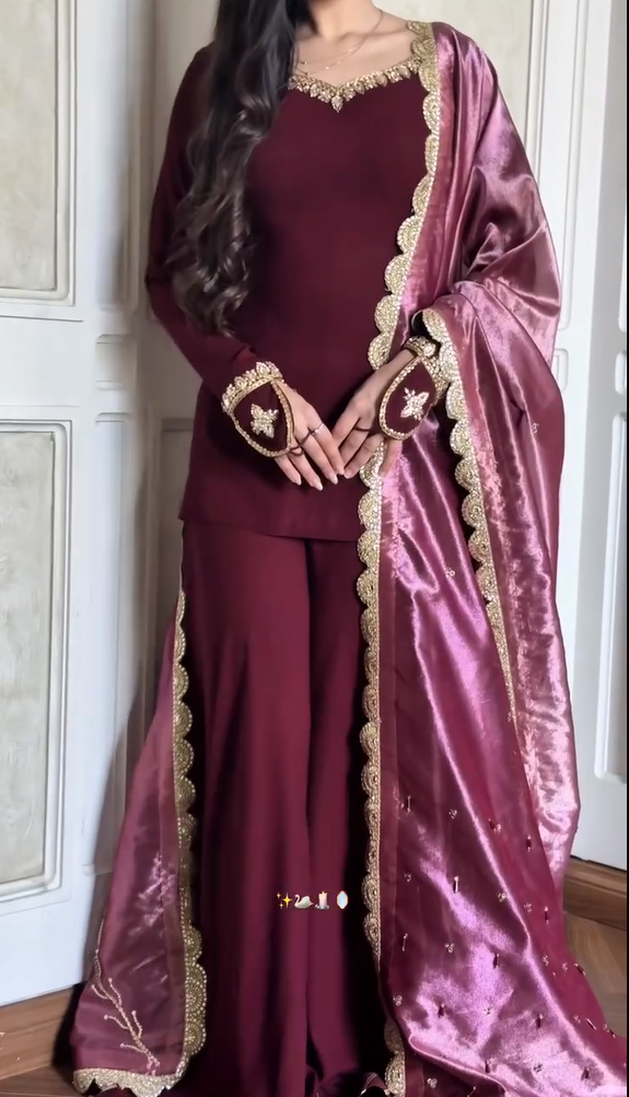 Festive 3Pcs Luxury Stitched Dress