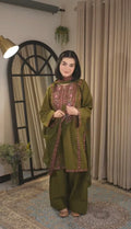 Elegant 3 Piece Stitched Dress