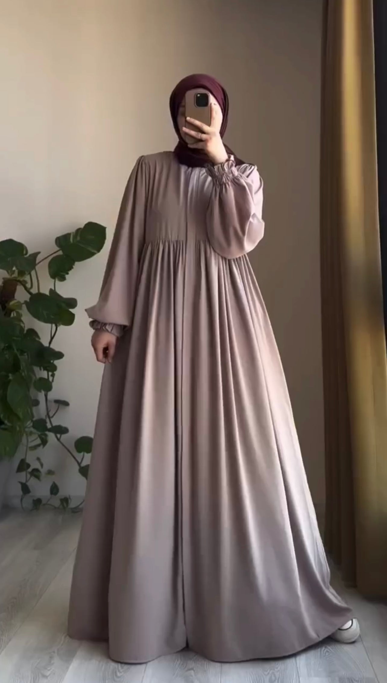 Pack Of 3 Pocket Abaya With Scarf