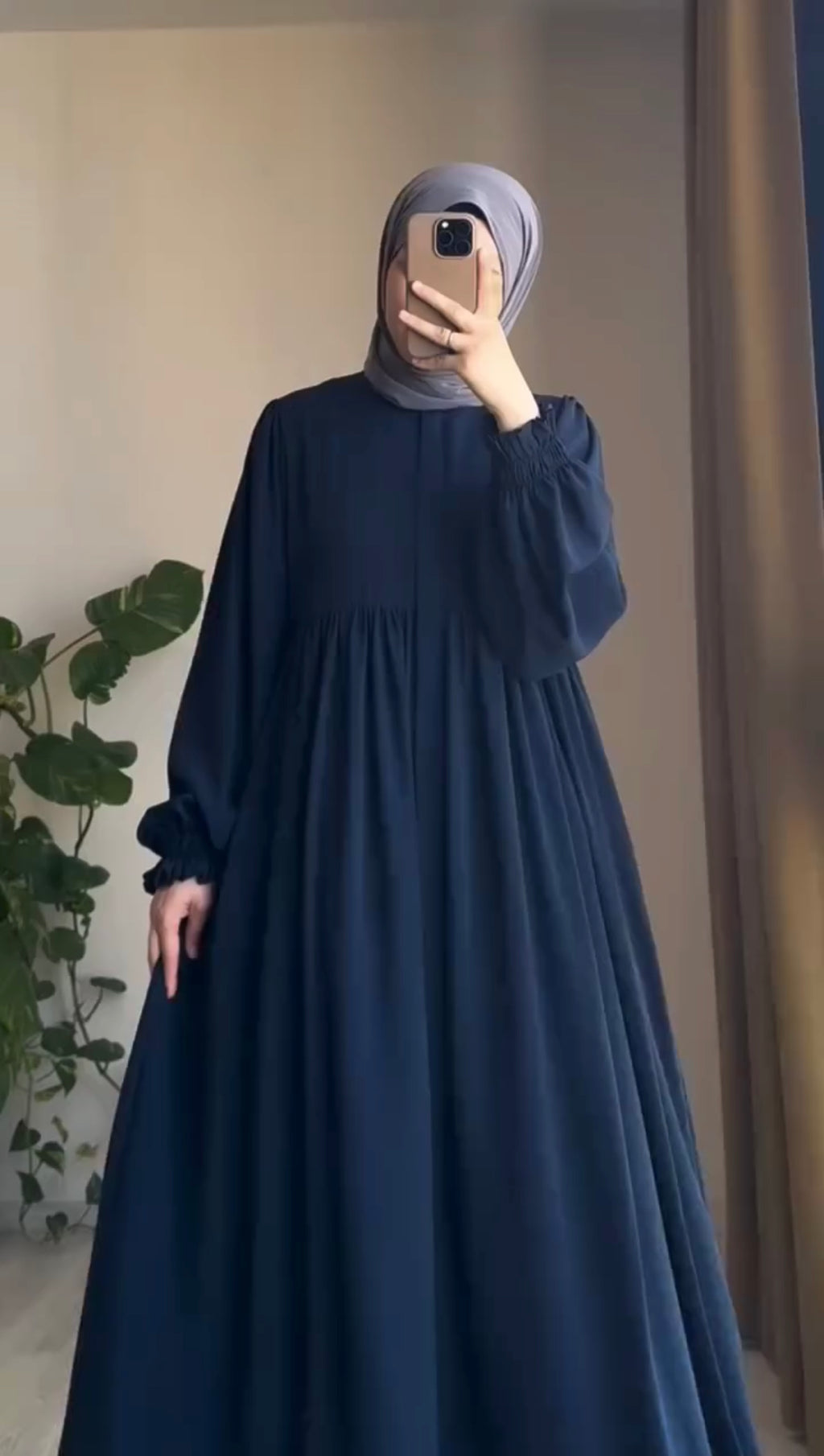 Pack Of 3 Pocket Abaya With Scarf