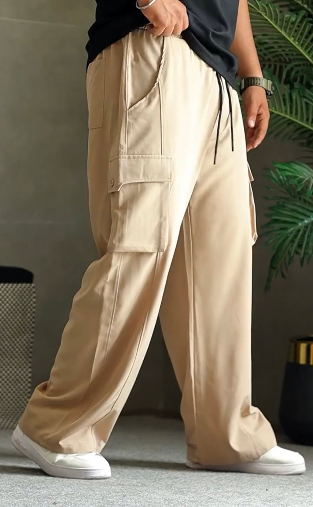 Multi-Pocket Loose Bottom Pack Of 4 Trouser