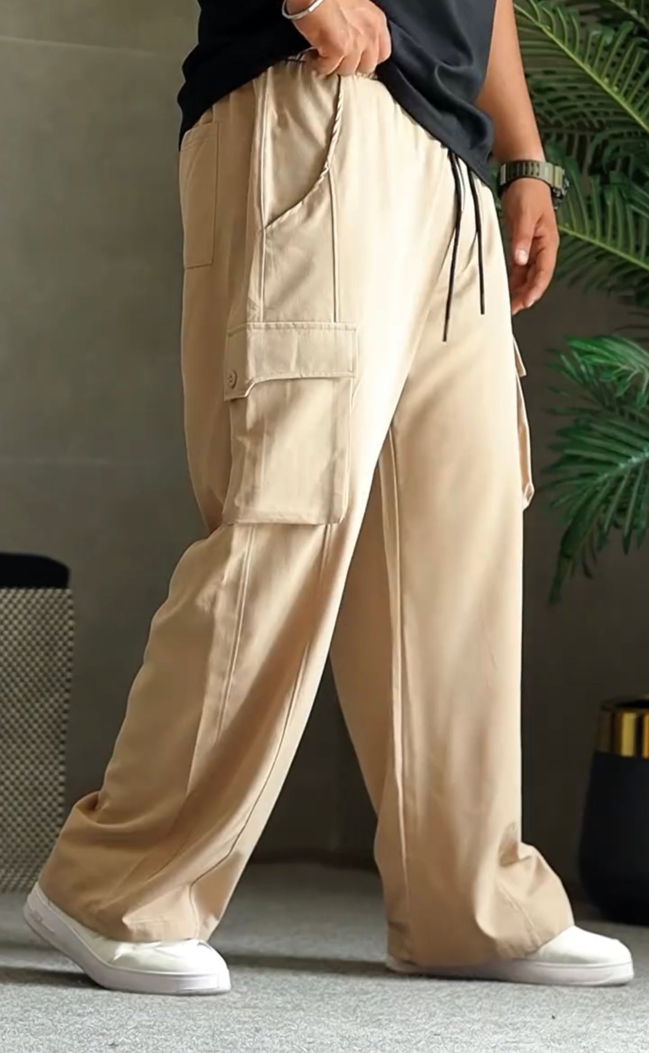 Multi-Pocket Loose Bottom Pack Of 4 Trouser