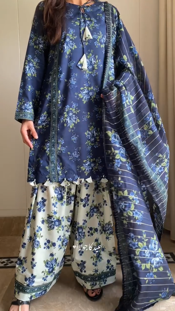 Summer 3Pcs Stitched Dress