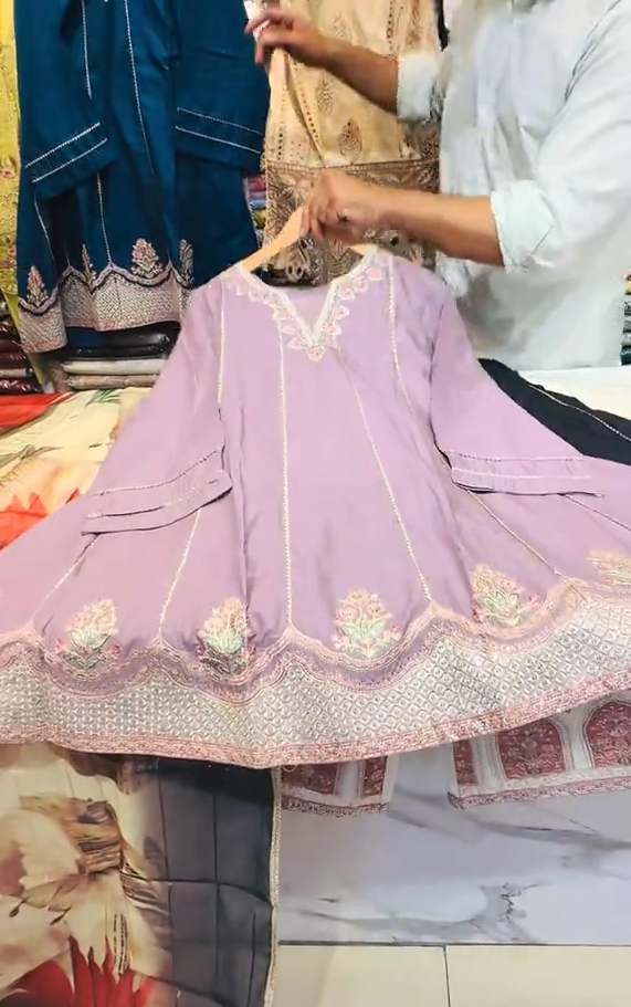 Festive 3 Pcs Stitched Dress