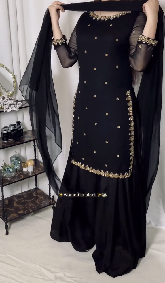 LAMA BLACK 3PCS DRESS
