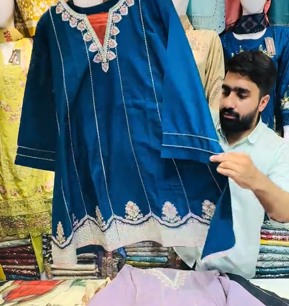 Festive 3 Pcs Stitched Dress