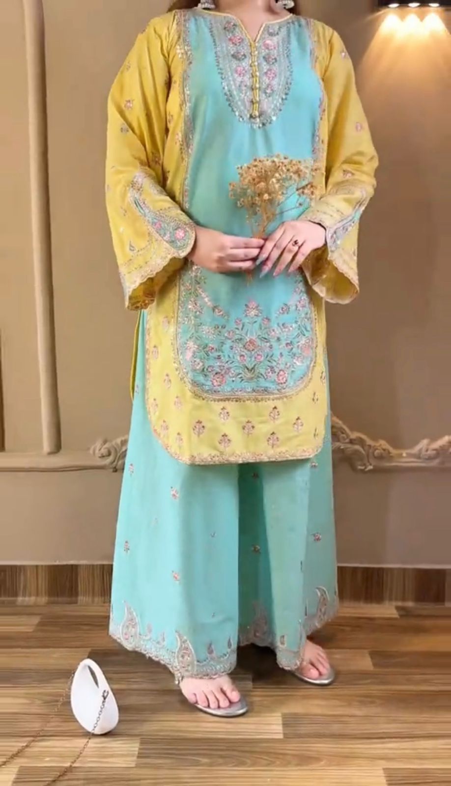 Lama 3 Piece Embroidered Dress