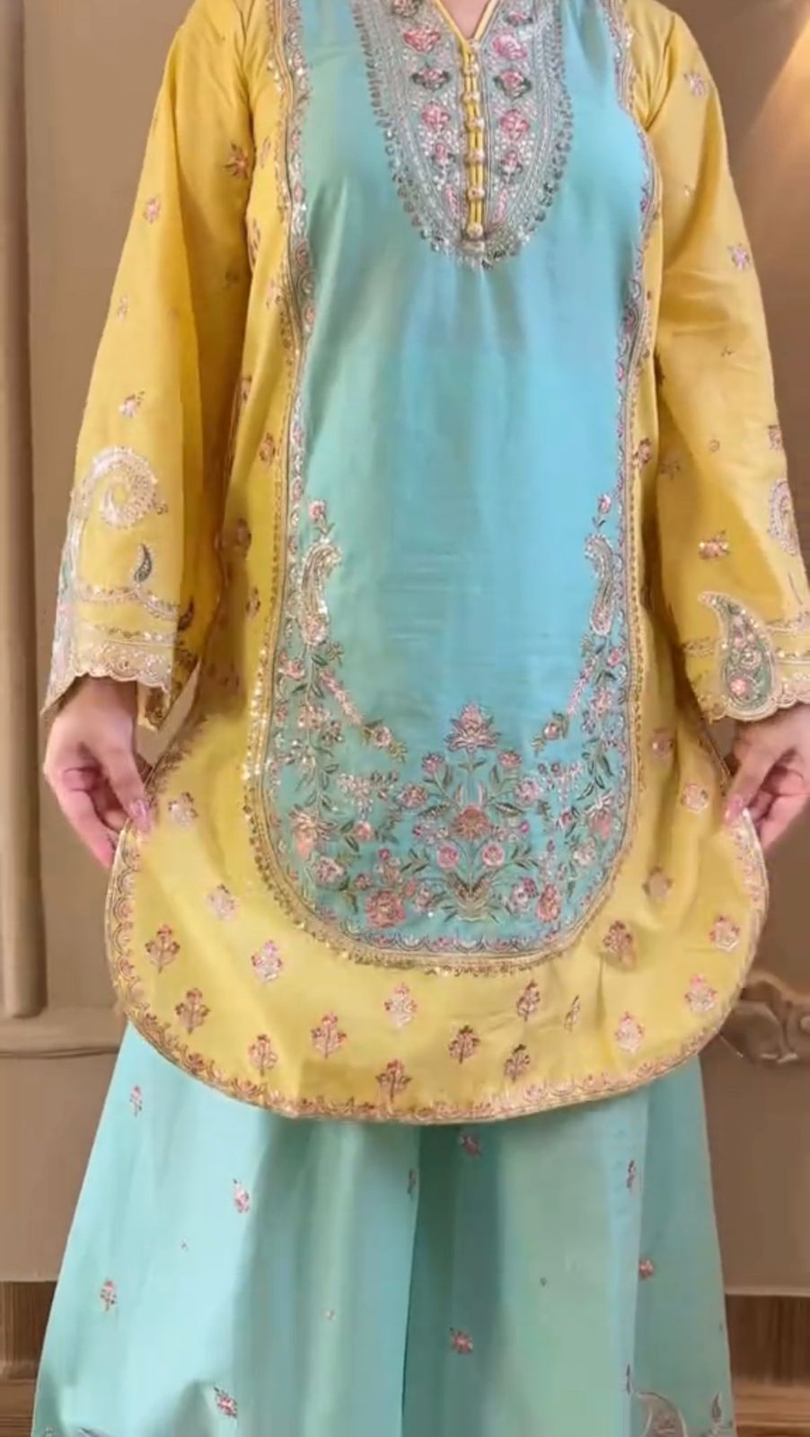Lama 3 Piece Embroidered Dress