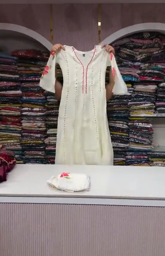 White 3 Piece Festive Frock