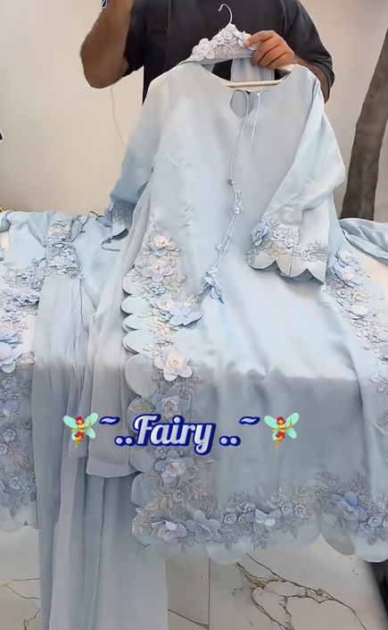 Fairy Dress Stitched 3 Piece