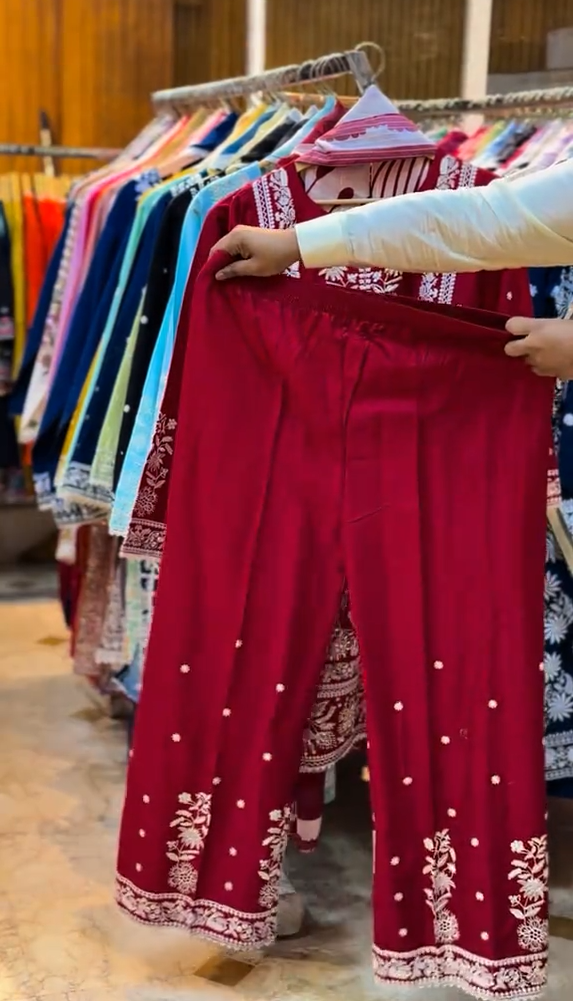 Embroidered 3 Piece Stitched Dress