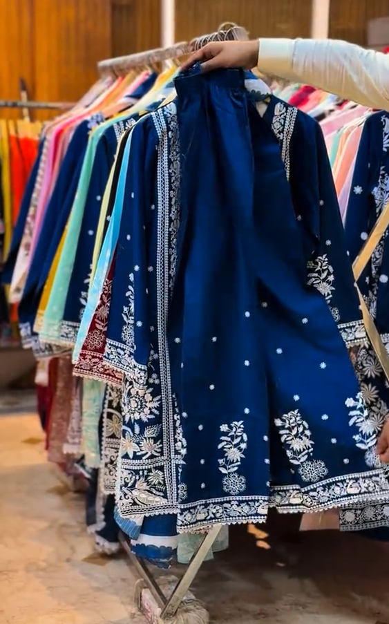 Embroidered 3 Piece Stitched Dress
