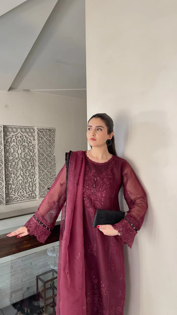 Shahi 3 Piece Embroidered Dress