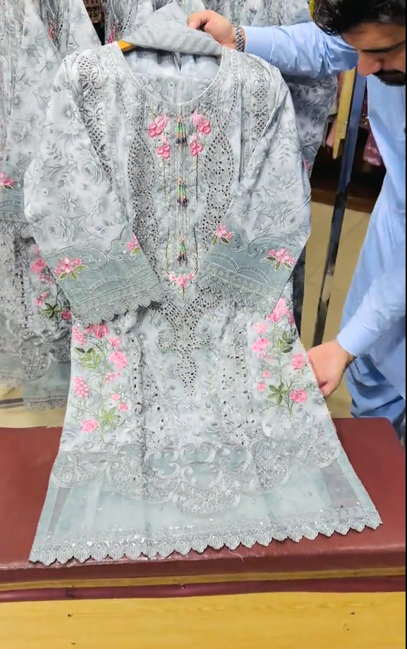 Summer Embroidered 3Pcs Stitched Dress