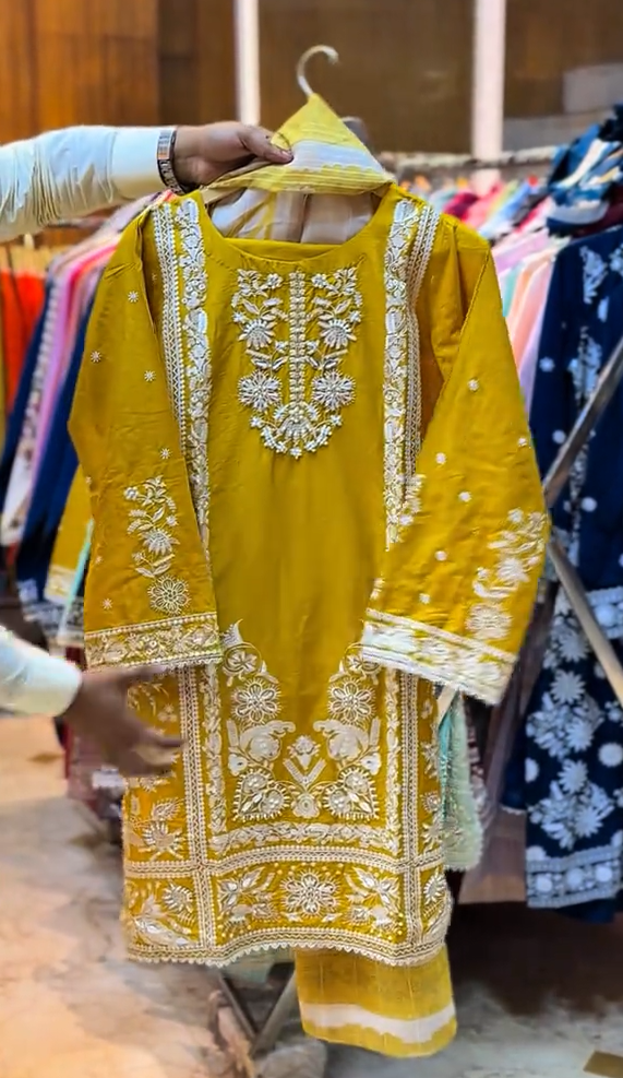 Embroidered 3 Piece Stitched Dress