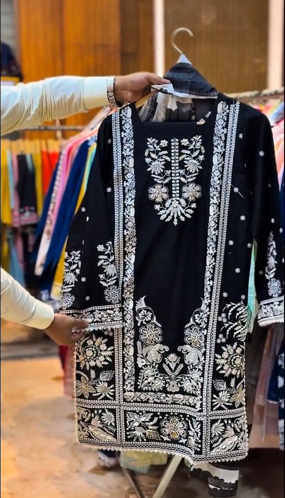 Embroidered 3 Piece Stitched Dress