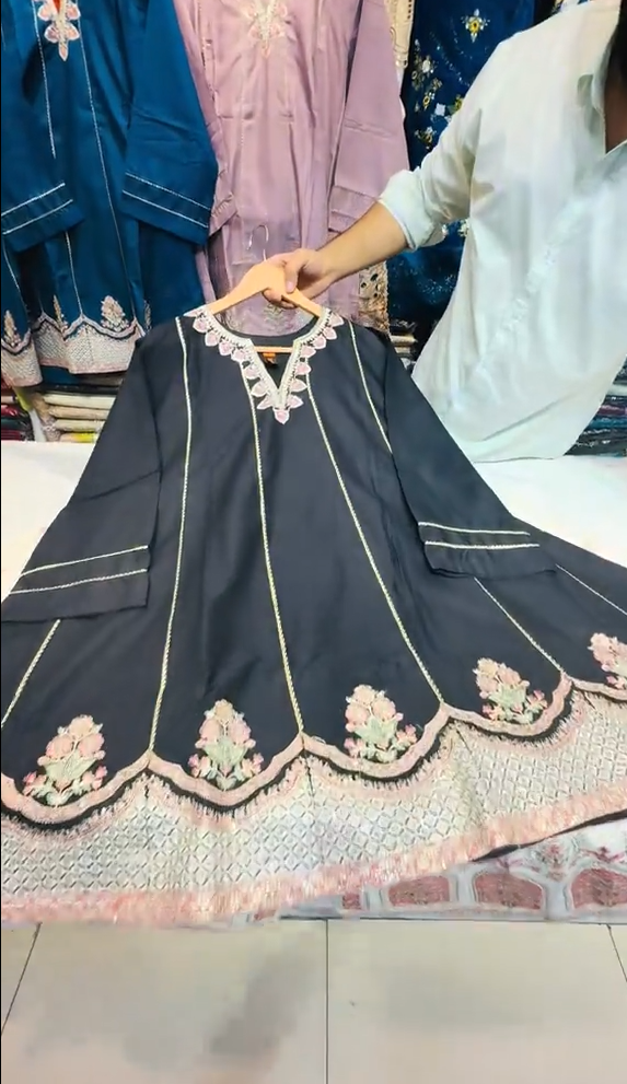 Festive 3 Pcs Stitched Dress