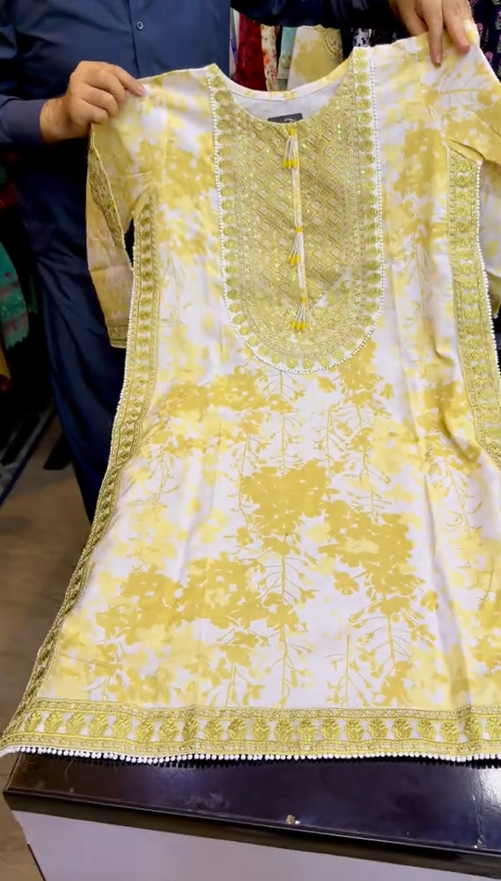 Summer Embroidered 3 Pcs Dress