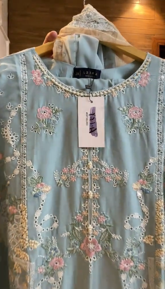 Lama Embroidered Stitched 3 Piece