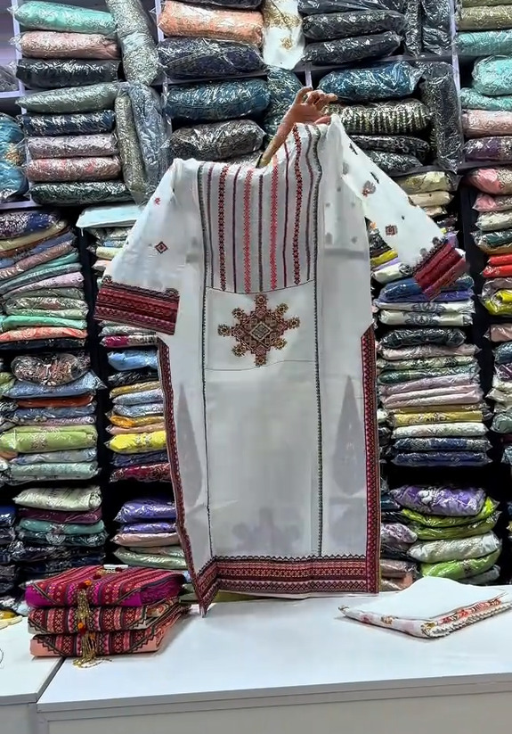 Summer 3Pcs Traditional Embroidered Stitched Dress