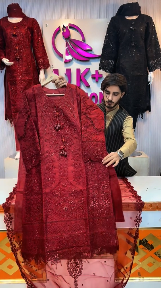 LAMA EMBROIDERED 3PCS DRESS