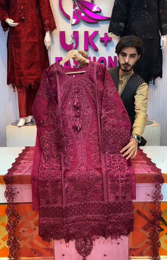 LAMA EMBROIDERED 3PCS DRESS